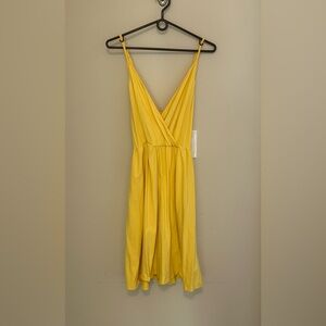 Yellow Spaghetti Strap Wrap Dress Women’s Size XXL